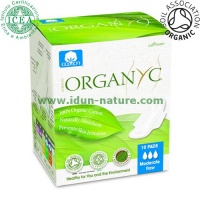 Compresa regular plegada con alas 100% algod�n org�nico ORGANYC
